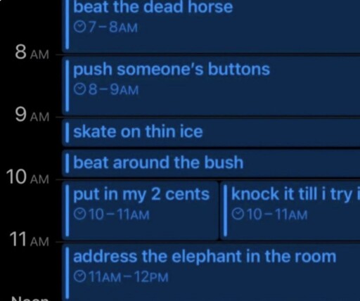 I have a busy morning planned